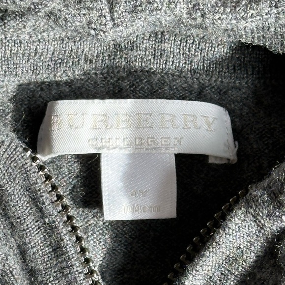 Burberry Grey wool zip up - Picture 2 of 5